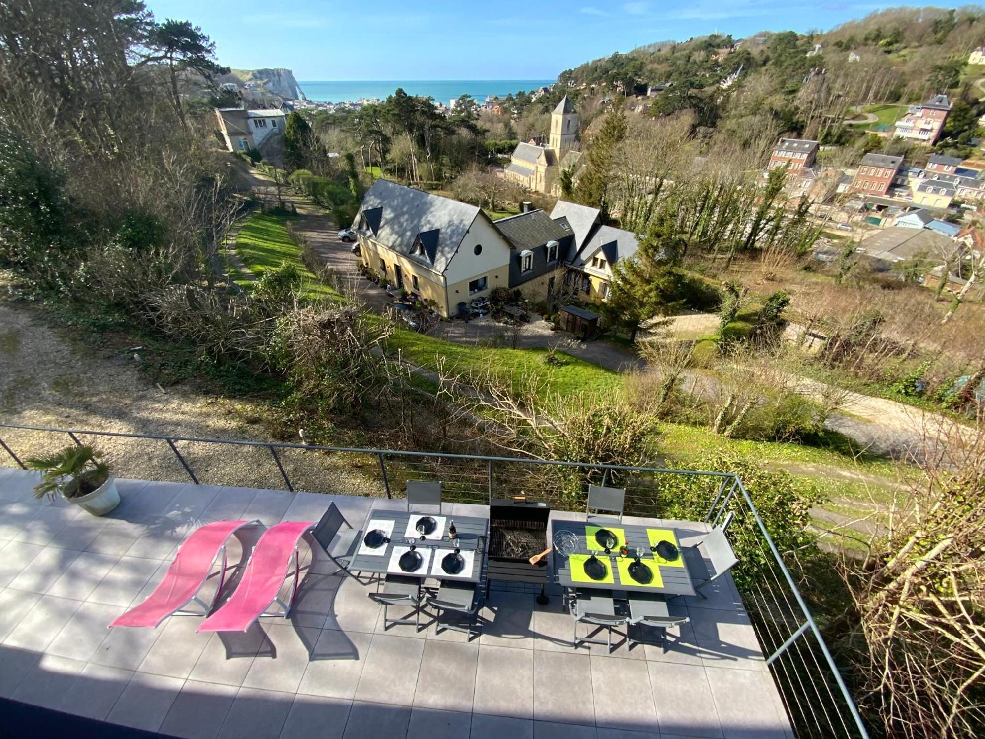 Villa Panorama, Vue Mer Et Falaises D Exception Étretat Esterno foto